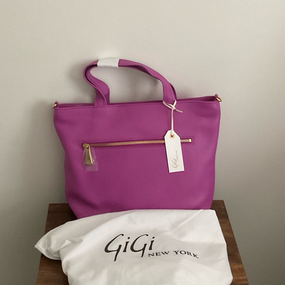 GiGi New York Marnie Satchel Fuchsia